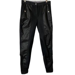 Black Diamond by Harry’s Horse Denim and Faux Leather Riding Breeches Size EU 38